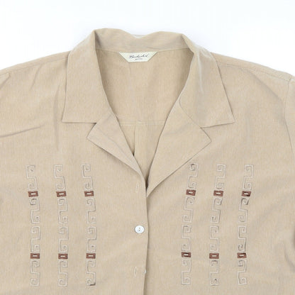 Berkeley Womens Beige   Basic Button-Up Size 20