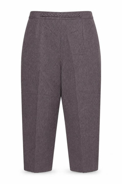 Front view of Berketex women’s purple chino trousers, size UK 20, 25-inch leg