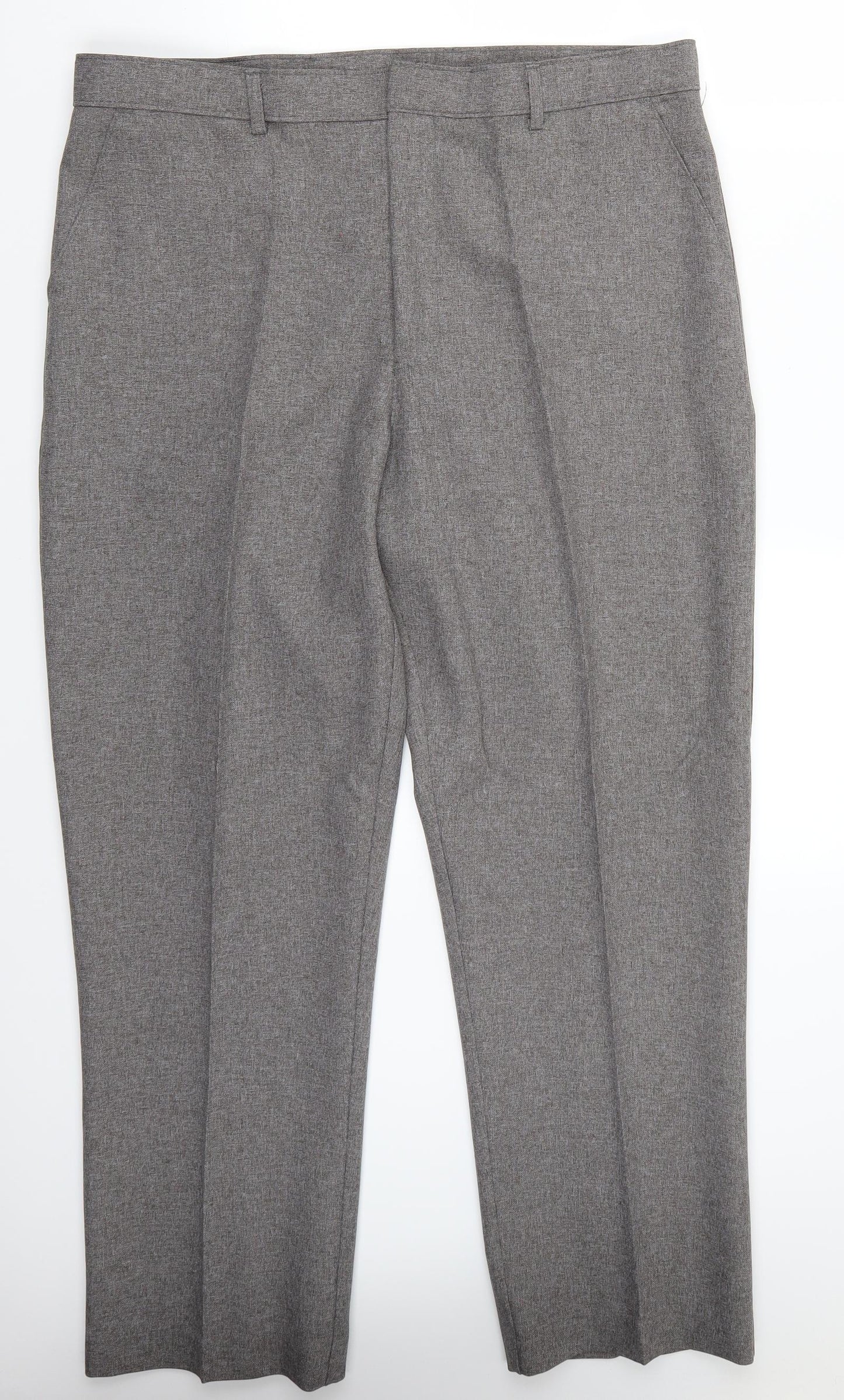 Womens UK Size 34 Preworn Regular Fit  Grey Trousers