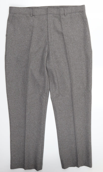 Womens UK Size 34 Preworn Regular Fit  Grey Trousers