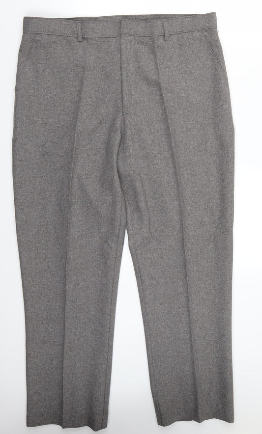 Womens UK Size 34 Preworn Regular Fit  Grey Trousers