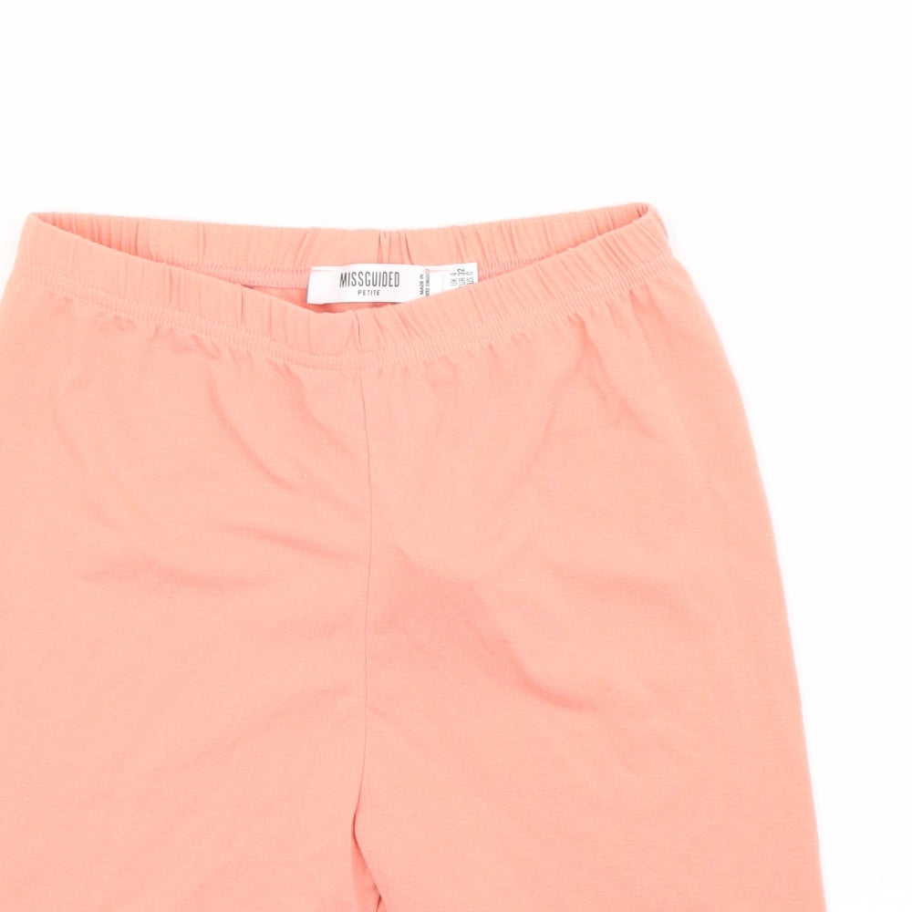 Missguided Womens Orange   Sweat Shorts Size 4