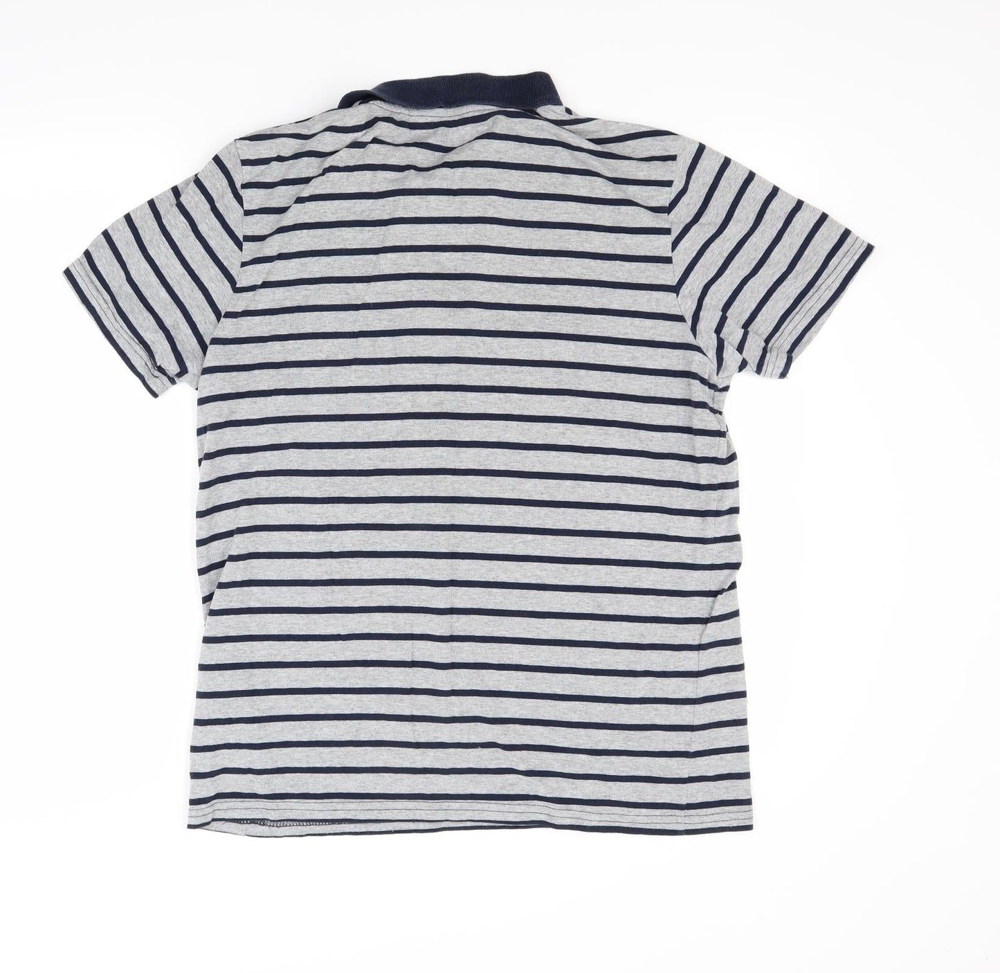 Ceader wood state Mens Grey Striped   Polo Size M