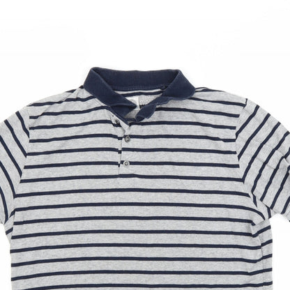 Ceader wood state Mens Grey Striped   Polo Size M