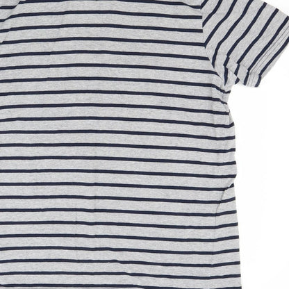 Ceader wood state Mens Grey Striped   Polo Size M