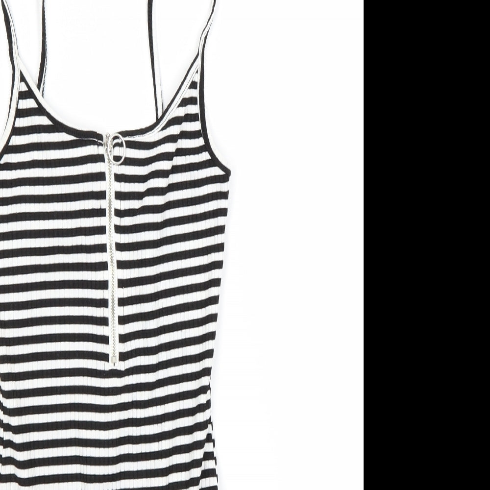 Primark Womens Black Striped  Camisole Tank Size 6