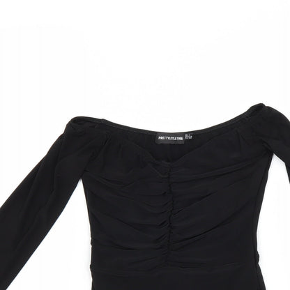 PRETTYLITTLETHING Womens Black   Basic T-Shirt Size 4