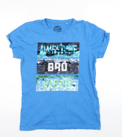 Blue Zoo Girls Blue   Basic T-Shirt Size 13-14 Years