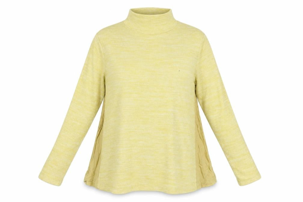 Front view of Next women’s yellow jumper, size UK 16