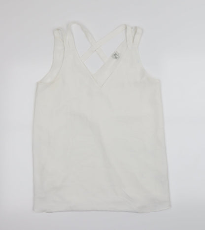 Womens UK Size 12 River Island White Basic Blouse