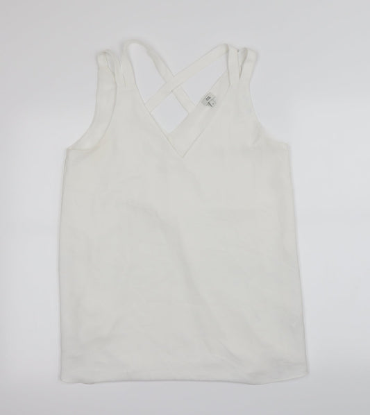 Womens UK Size 12 River Island White Basic Blouse
