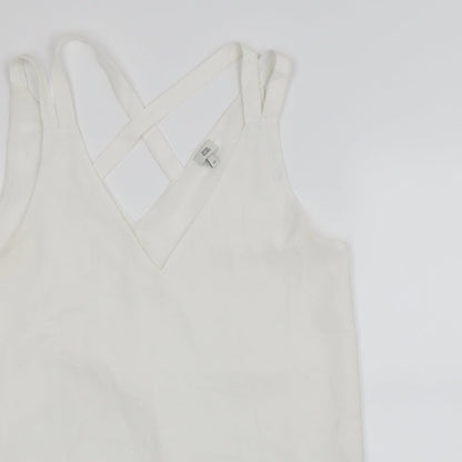 Womens UK Size 12 River Island White Basic Blouse
