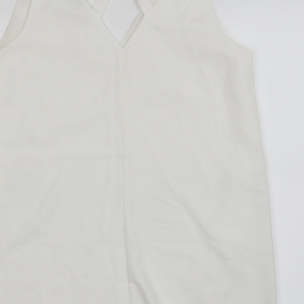 Womens UK Size 12 River Island White Basic Blouse