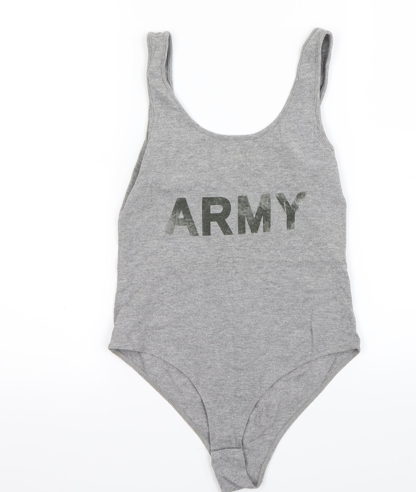 New Look Womens Grey   Bodysuit One-Piece Size 10