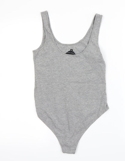 New Look Womens Grey   Bodysuit One-Piece Size 10