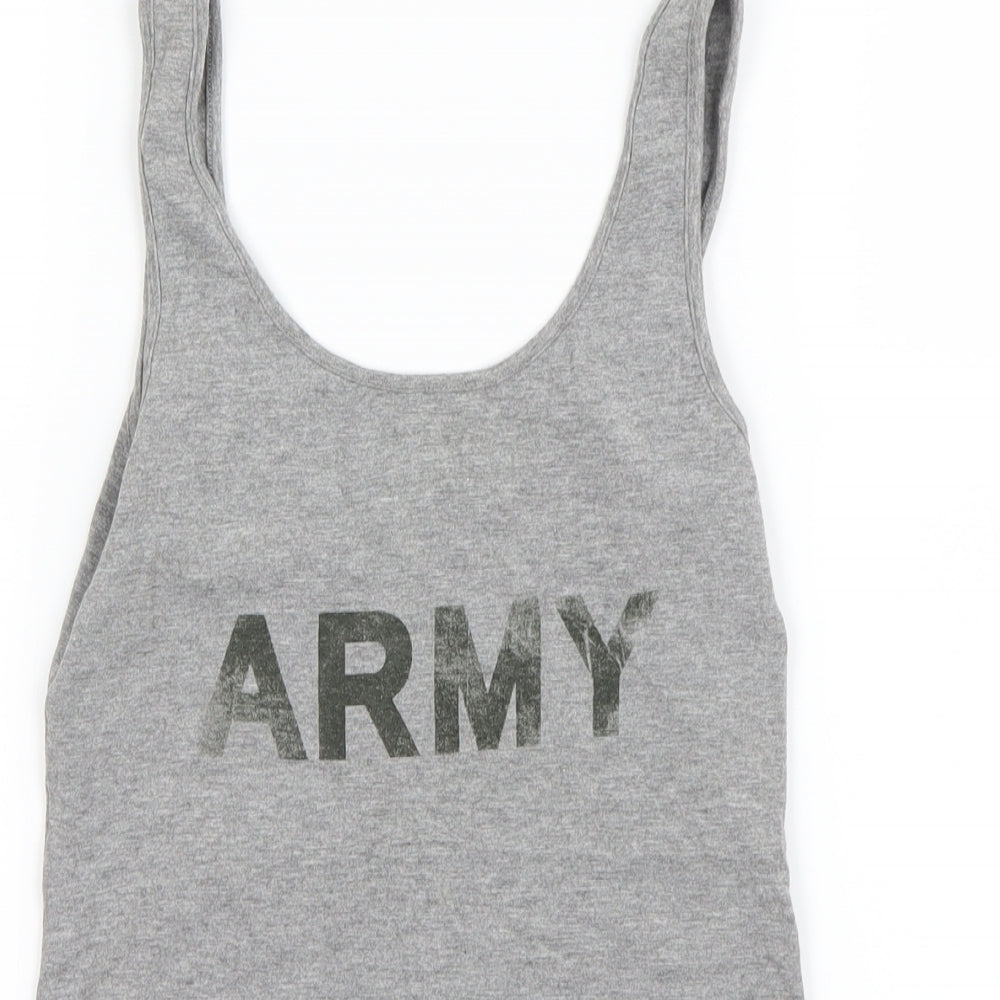 New Look Womens Grey   Bodysuit One-Piece Size 10