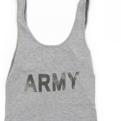 New Look Womens Grey   Bodysuit One-Piece Size 10