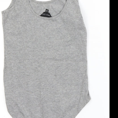 New Look Womens Grey   Bodysuit One-Piece Size 10
