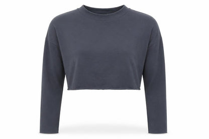 Womens UK Size 12 Boohoo Grey Cropped T-Shirt
