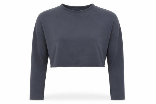 Womens UK Size 12 Boohoo Grey Cropped T-Shirt