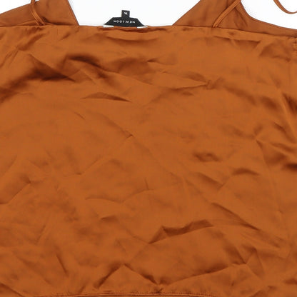 Womens UK Size 14 New Look Brown Basic Blouse