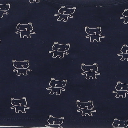 Brand and care label for Preworn Blue Basic Button-Up, size 0-3, Months