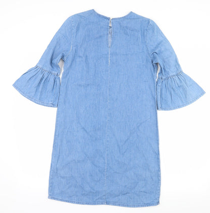 Denim & Co. Womens Blue  Denim A-Line  Size 6