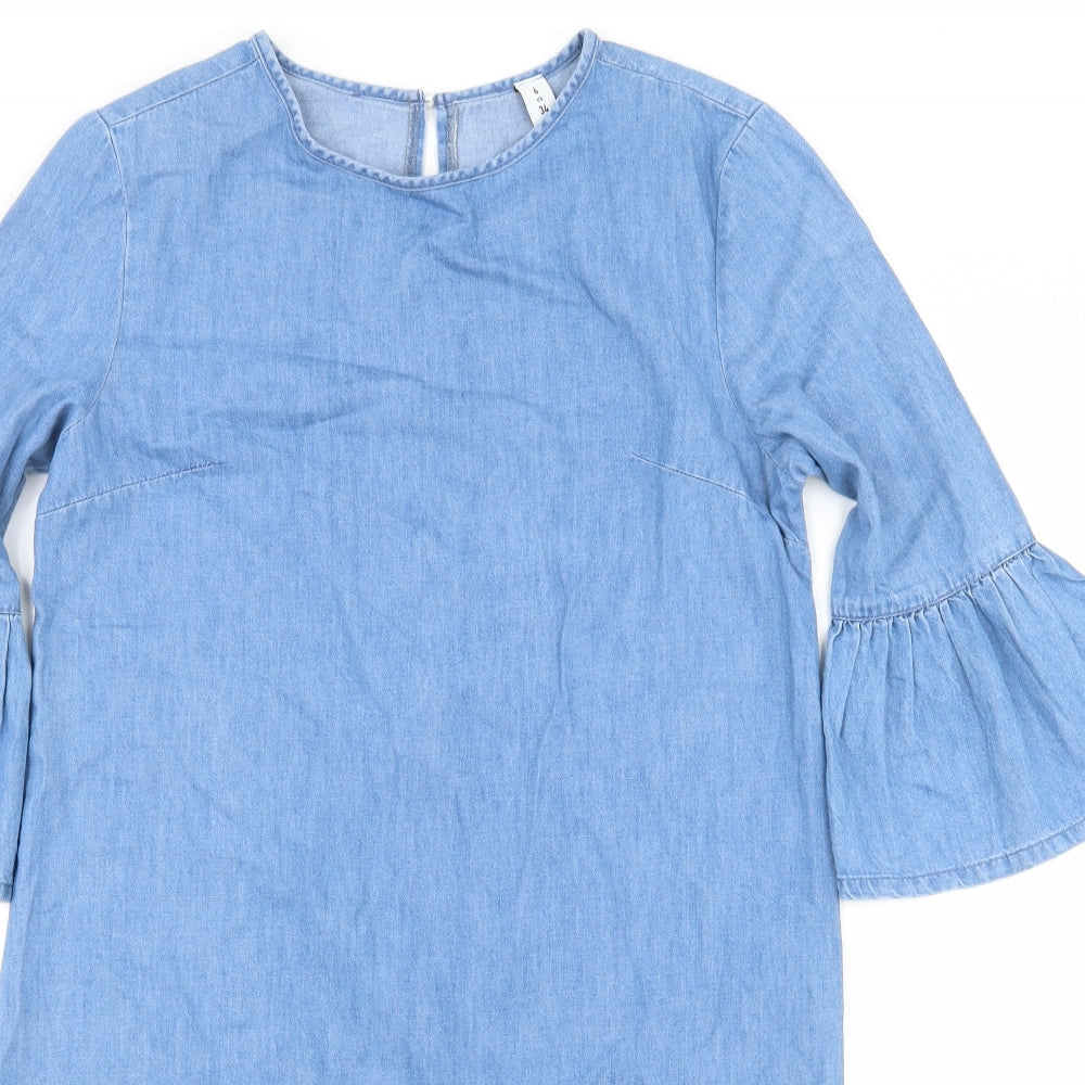 Denim & Co. Womens Blue  Denim A-Line  Size 6