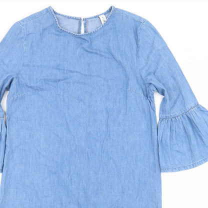 Denim & Co. Womens Blue  Denim A-Line  Size 6