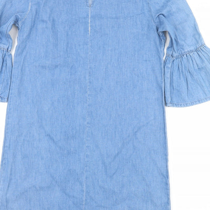 Denim & Co. Womens Blue  Denim A-Line  Size 6