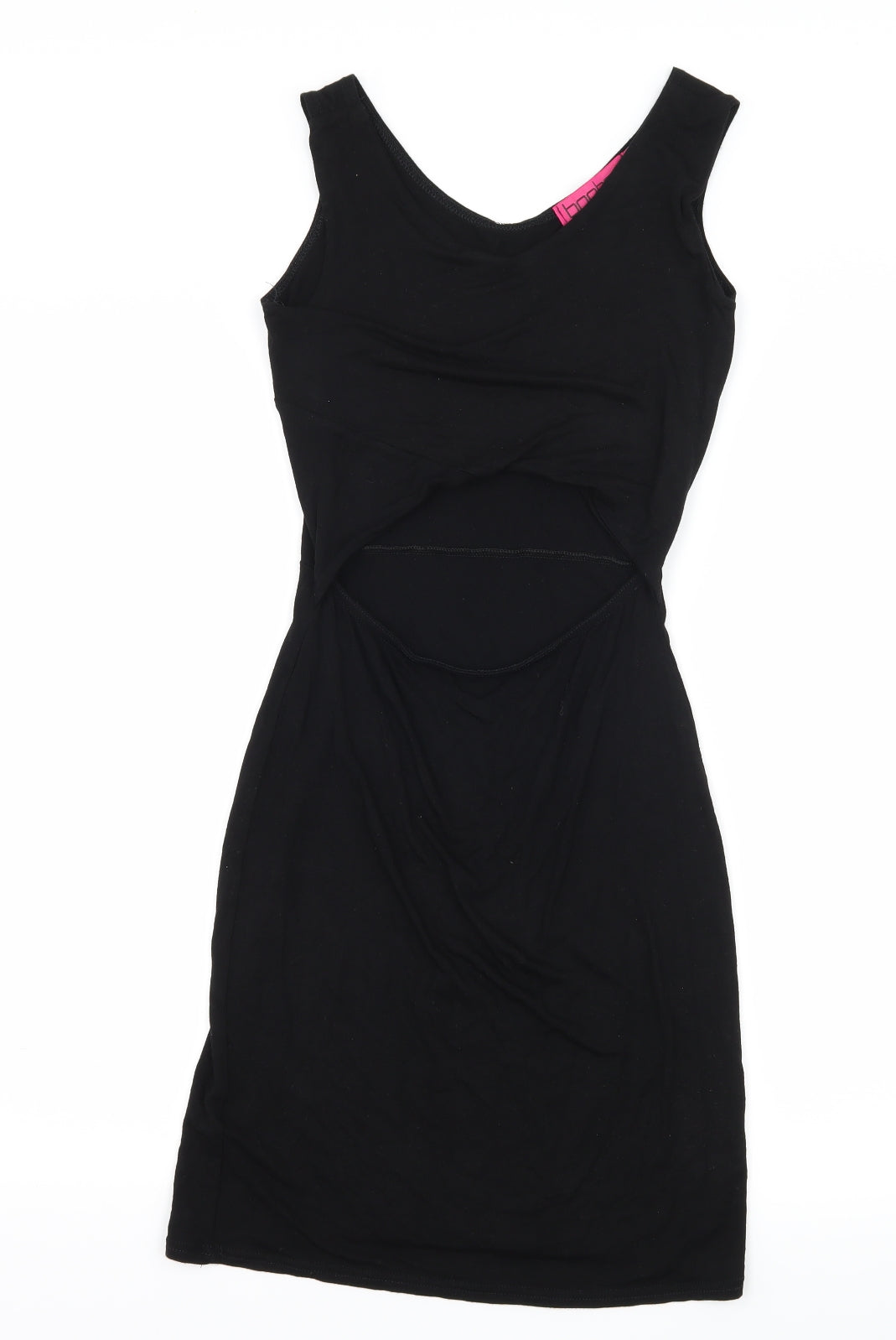Boohoo Womens Black  Jersey Bodycon  Size 10  - Cut out front