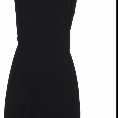 Boohoo Womens Black  Jersey Bodycon  Size 10  - Cut out front