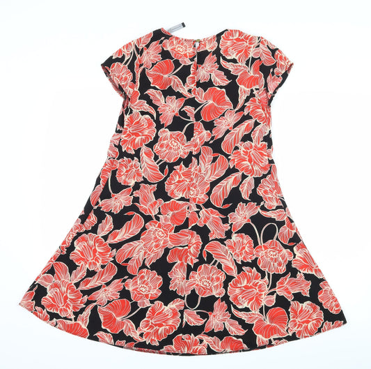 Atmosphere Womens Black Floral  A-Line  Size 6