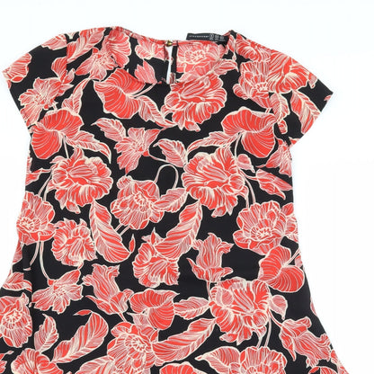 Atmosphere Womens Black Floral  A-Line  Size 6