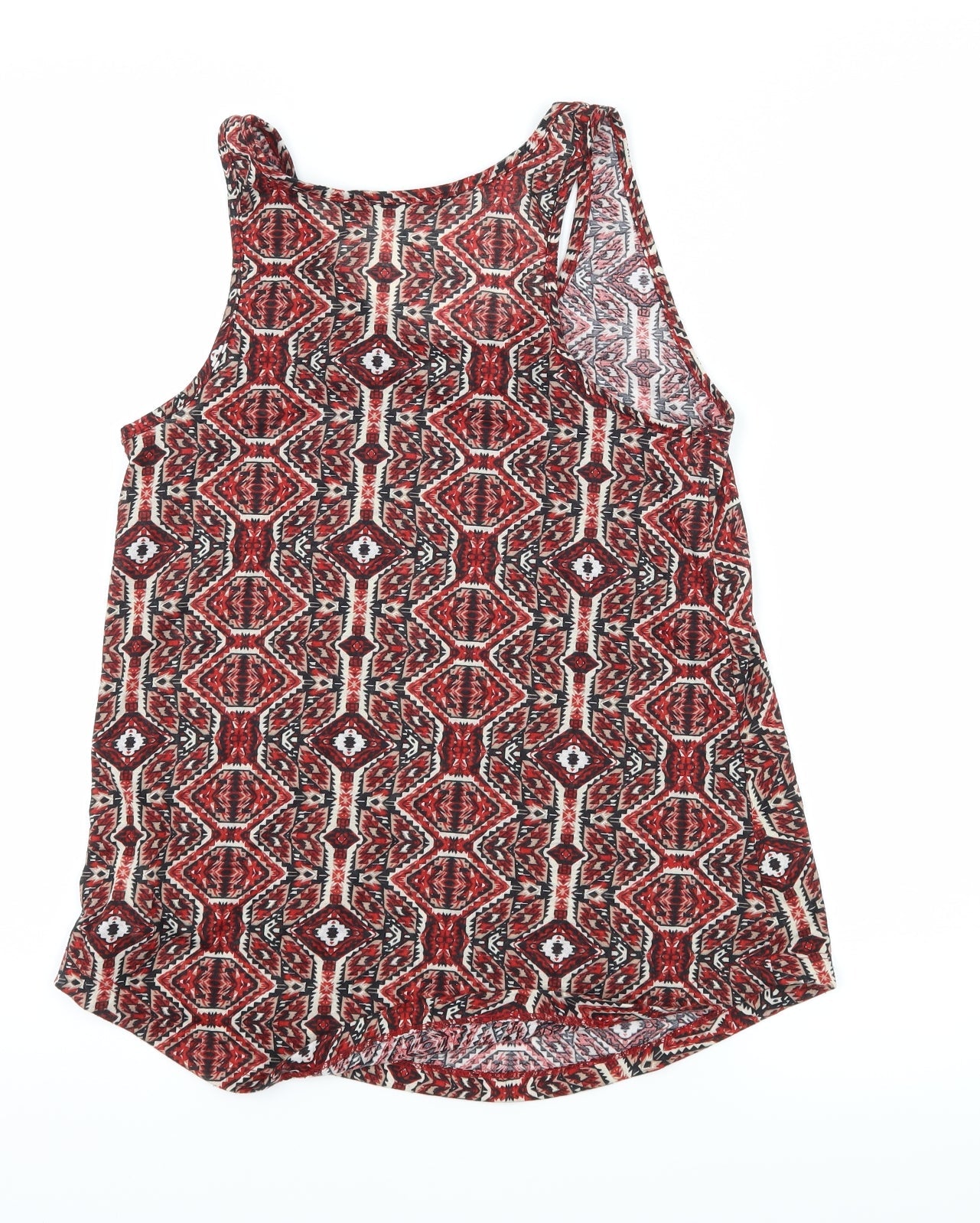 Atmosphere Womens Red Geometric Jersey Camisole Tank Size 6