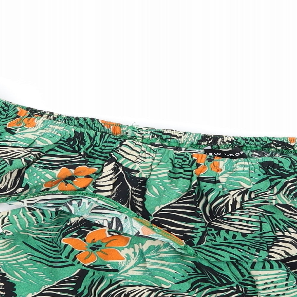 Womens UK Size 6 New Look Green Basic Blouse
