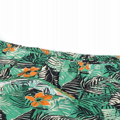 Womens UK Size 6 New Look Green Basic Blouse