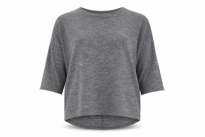Front view of Atmosphere women’s grey knit jumper, size UK 6