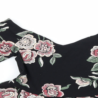 Womens UK Size 8 New Look Black Basic Blouse