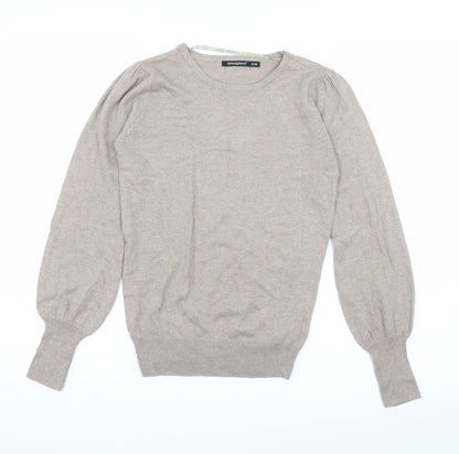 Additional front view of Atmosphere women’s brown knit jumper, size UK 8