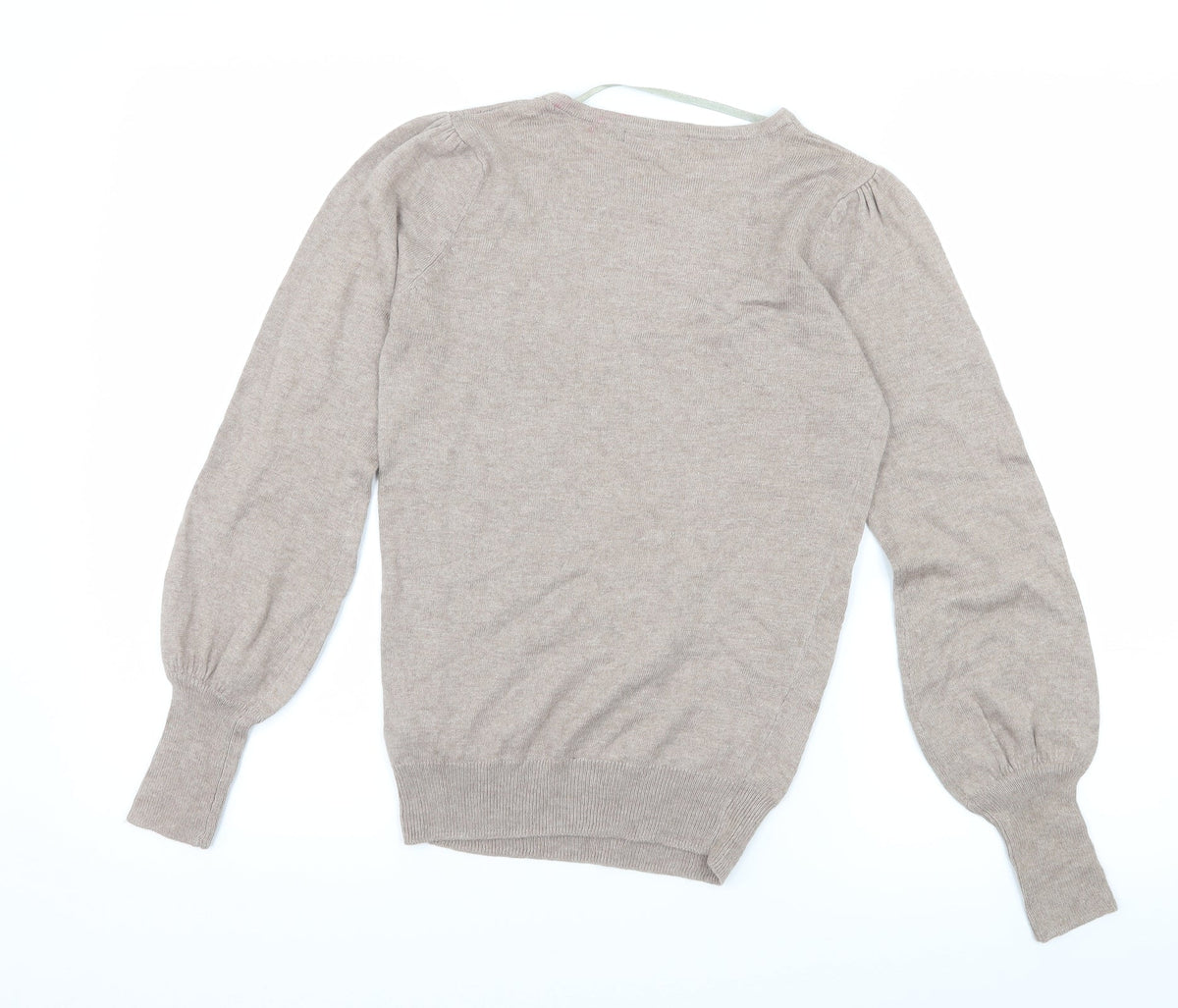 Back view of Atmosphere women’s brown knit jumper, size UK 8