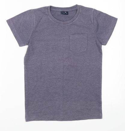 Additional front view of Next boys’ grey basic t-shirt, size 8, years