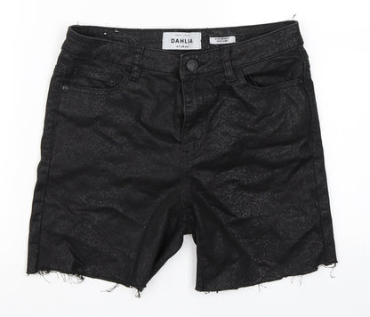 New Look Womens Black   Cut-Off Shorts Size 10 - Super Skinny