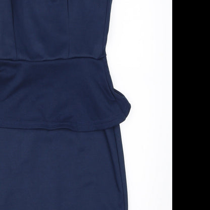Primark Womens Blue   Pencil Dress  Size 10