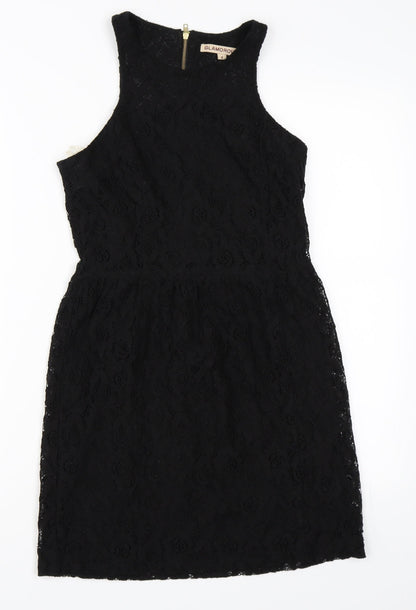 Glamourous Womens Black   Skater Dress  Size 8