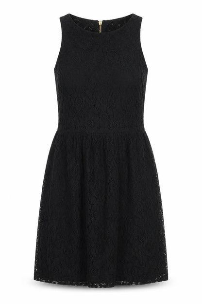 Front view of Glamorous women’s black skater dress, size UK 8
