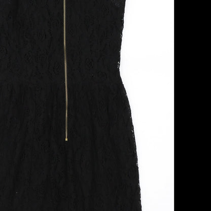 Glamourous Womens Black   Skater Dress  Size 8