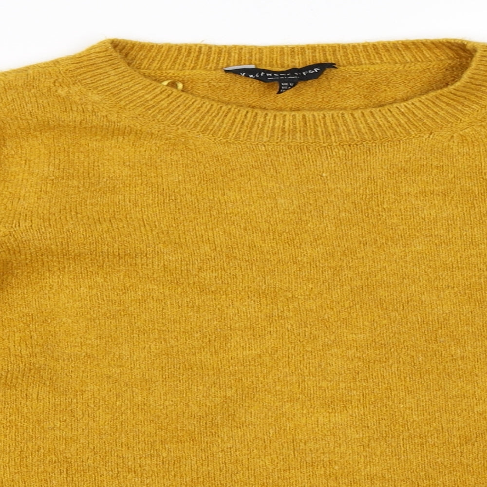 F&F Womens Yellow   Pullover Jumper Size 12  - Bell Sleeve