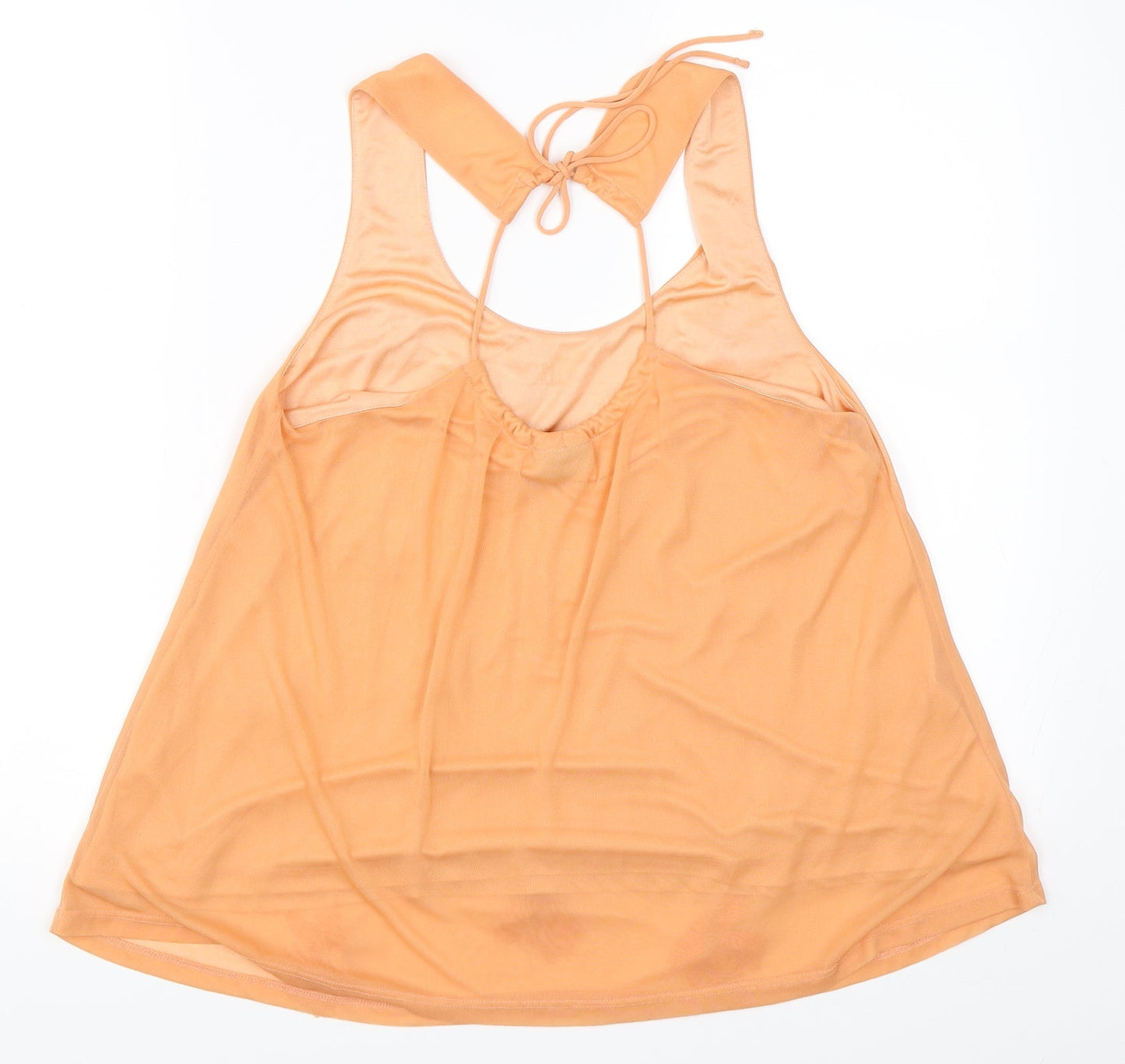 Womens UK Size 10 Topshop Orange Basic Blouse