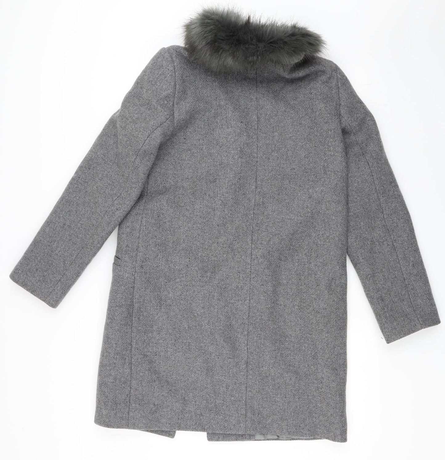 Womens UK Size 38 Preworn Grey Overcoat